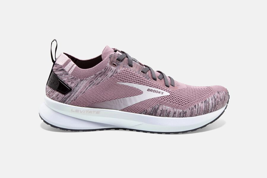 Brooks Running Shoes Womens Pink/White - Levitate 4 Road - 2149-LFZGR